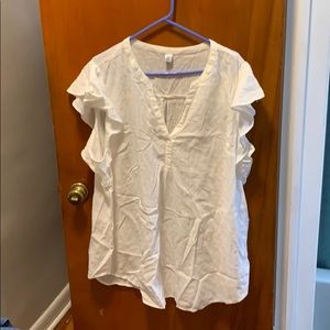 Ruffled sleeveless top